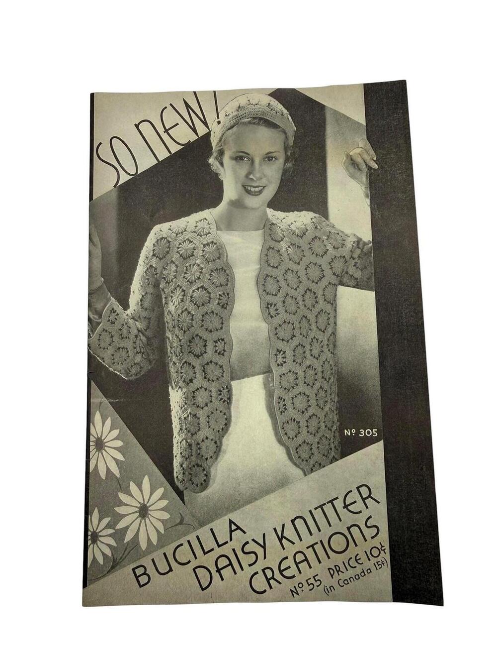 Vintage 1930s Knitting Pattern Booklet, Bucilla Daisy Knitter Creations